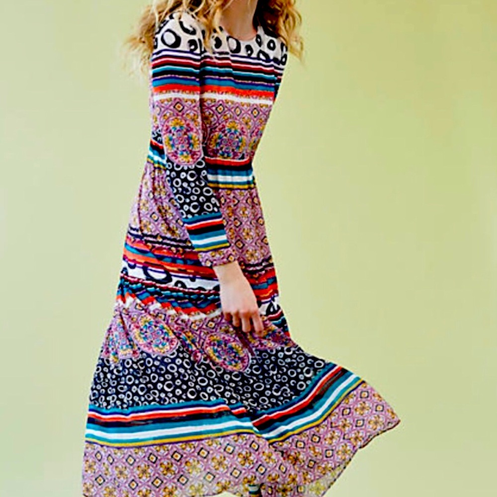 Anthropologie Multicolor Maxi Dress